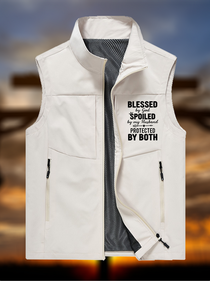 God Bless Jesus God Christian Outdoor Quick-dry Vest