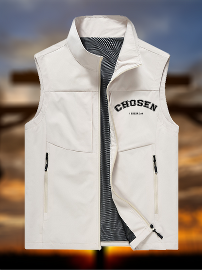 Chosen Jesus God Christian Outdoor Quick-dry Vest