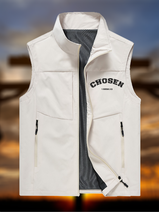 Chosen Jesus God Christian Outdoor Quick-dry Vest