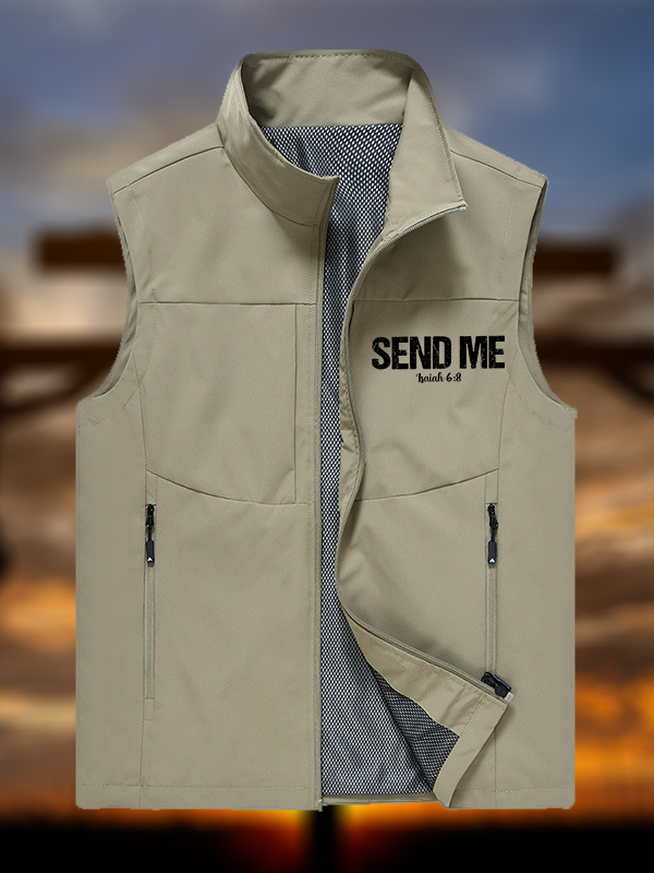 Isaiah 6:8 - SEND ME Jesus God Christian Outdoor Quick-dry Vest