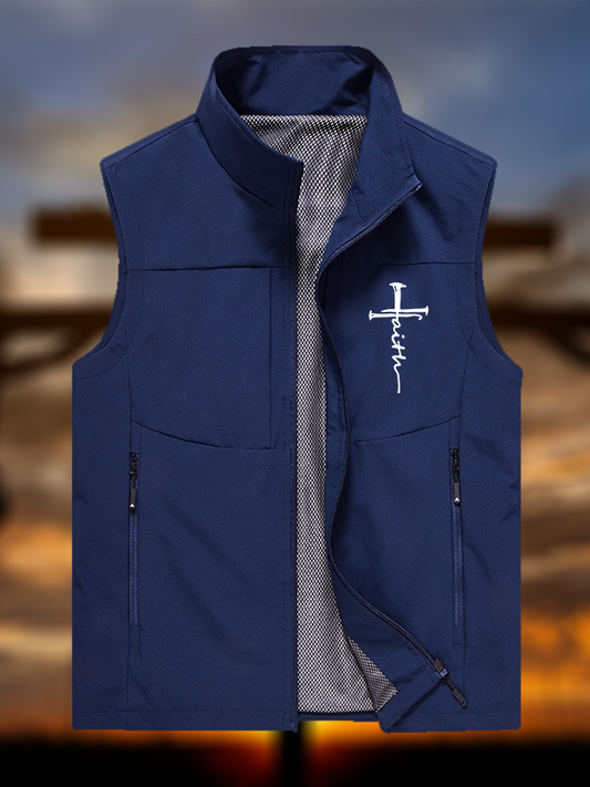 Cross Jesus God Christian Outdoor Quick-dry Vest