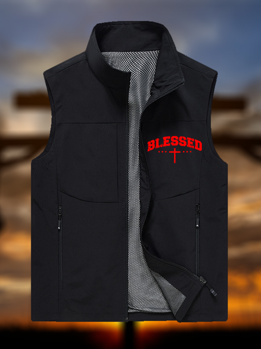 Blessed Cross Jesus God Christian Outdoor Quick-dry Vest