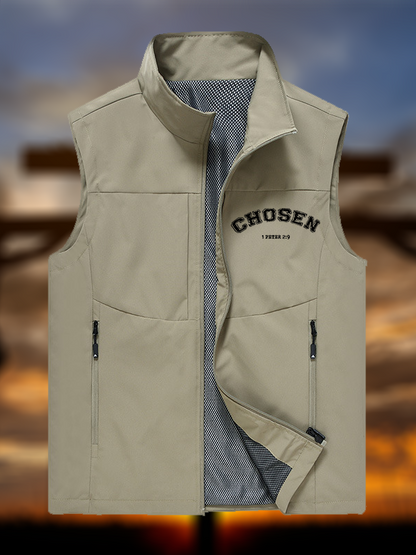 Chosen Jesus God Christian Outdoor Quick-dry Vest