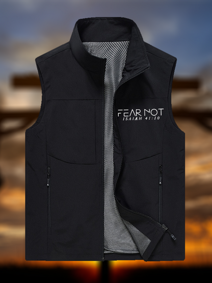 Fear Not Isaiah 41:10 Jesus God Christian Outdoor Quick-dry Vest