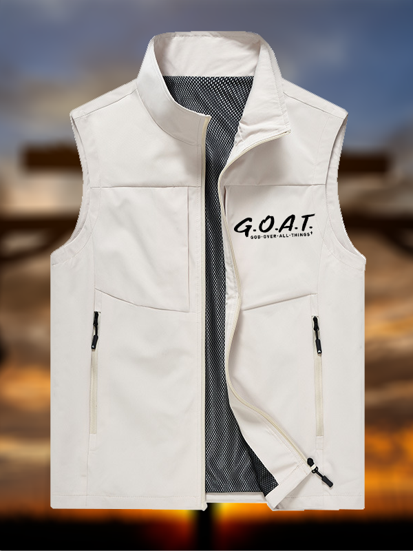 God Over All Things Jesus God Christian Outdoor Quick-dry Vest