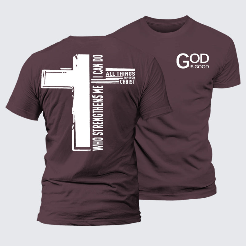 Luxe Mercerized Cotton Tee - God Is Good Philippians 4:13