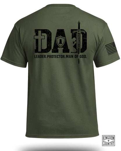 Dad-Leader Protector Man Of God T-Shirt