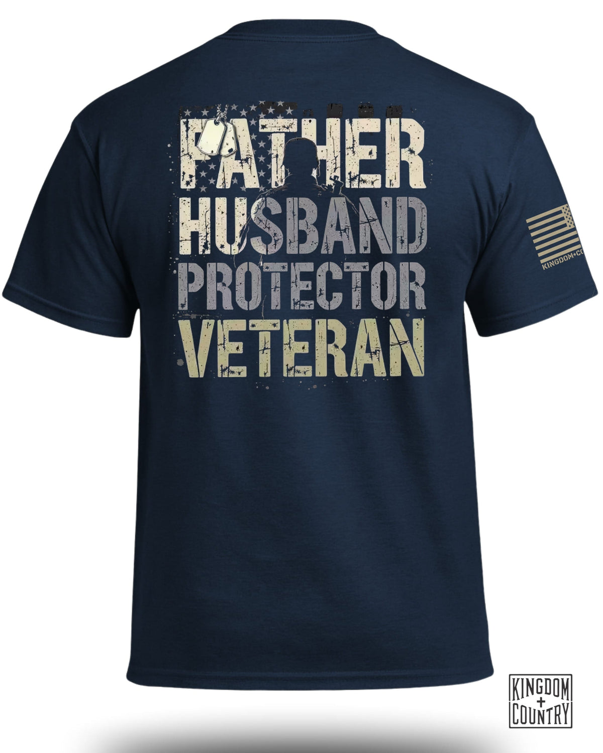 Father Husband Protector Veteran T-Shirt