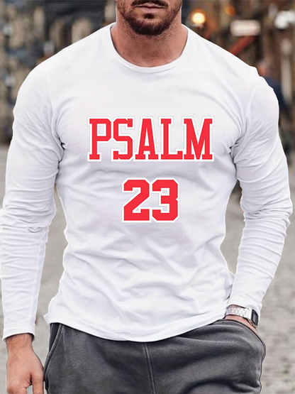 Psalm 23 Christian Cotton Long Sleeve T-Shirt