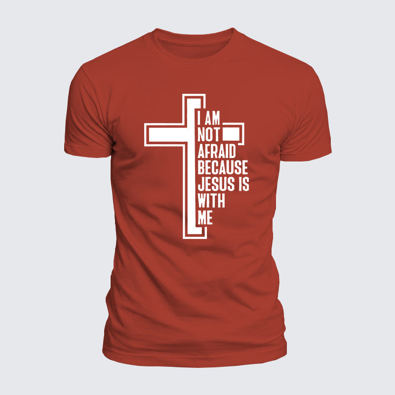 Luxe Mercerized Cotton Tee - I Am Not Afraid Because Jesus Is With Me