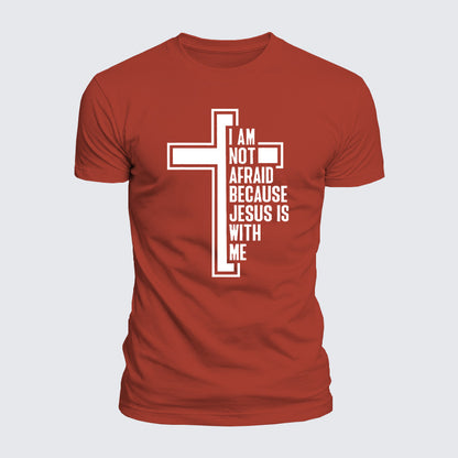 Luxe Mercerized Cotton Tee - I Am Not Afraid Because Jesus Is With Me