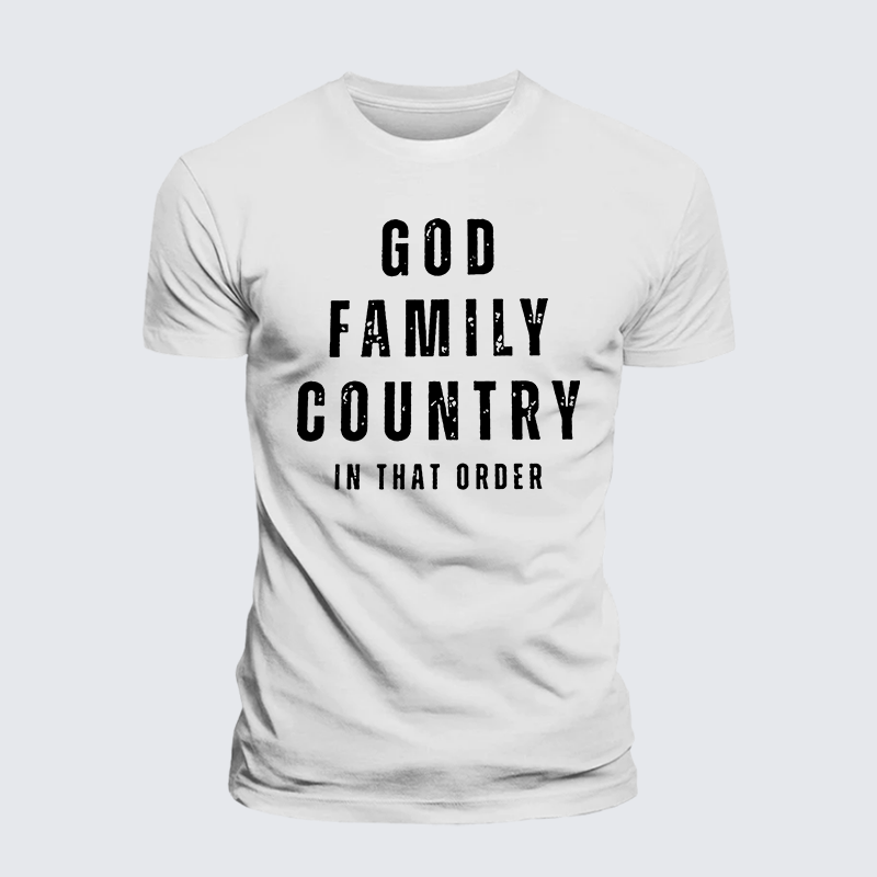 Luxe Mercerized Cotton Tee - God Family Country In That Order