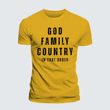 Luxe Mercerized Cotton Tee - God Family Country In That Order