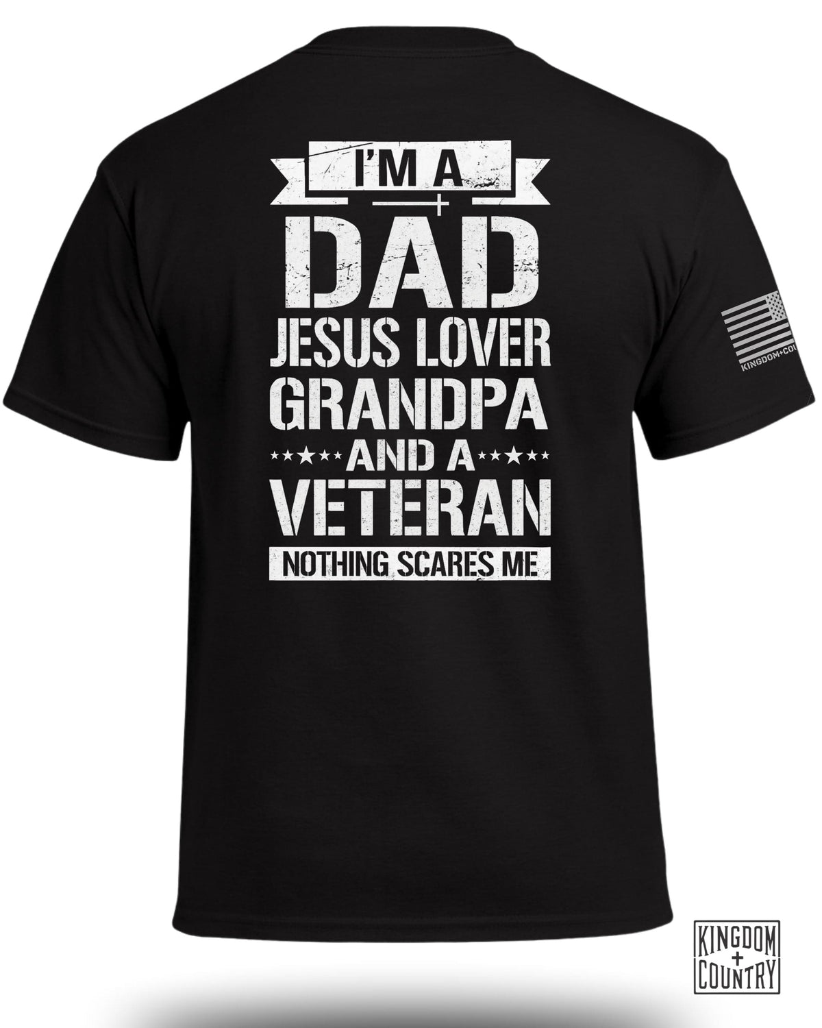 I am A Dad-Jesus Lover-Grandpa-Veteran T-Shirt