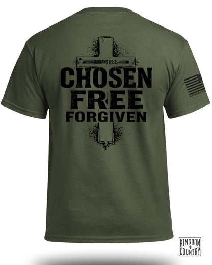 Chosen-Free-Forgiven Romans 8:1-2 T-Shirt