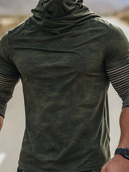 Men's Outdoor Sun Protection Breathable Cool Hooded Sun Protection Long Sleeve Top