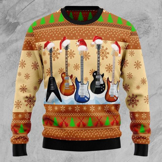 Guitar Xmas Ugly Christmas Sweater