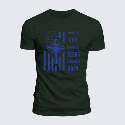 Luxe Mercerized Cotton Tee - Loved By God Chosen By Jesus Baptized