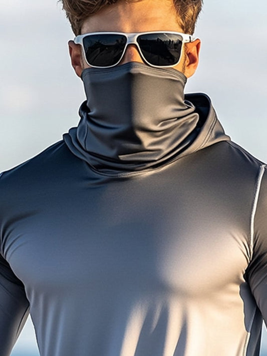 Men's Outdoor Sun Protection Breathable Cool Hooded Sun Protection Long Sleeve Top
