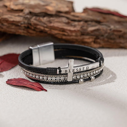 Handwoven Western-style Cross Bracelet