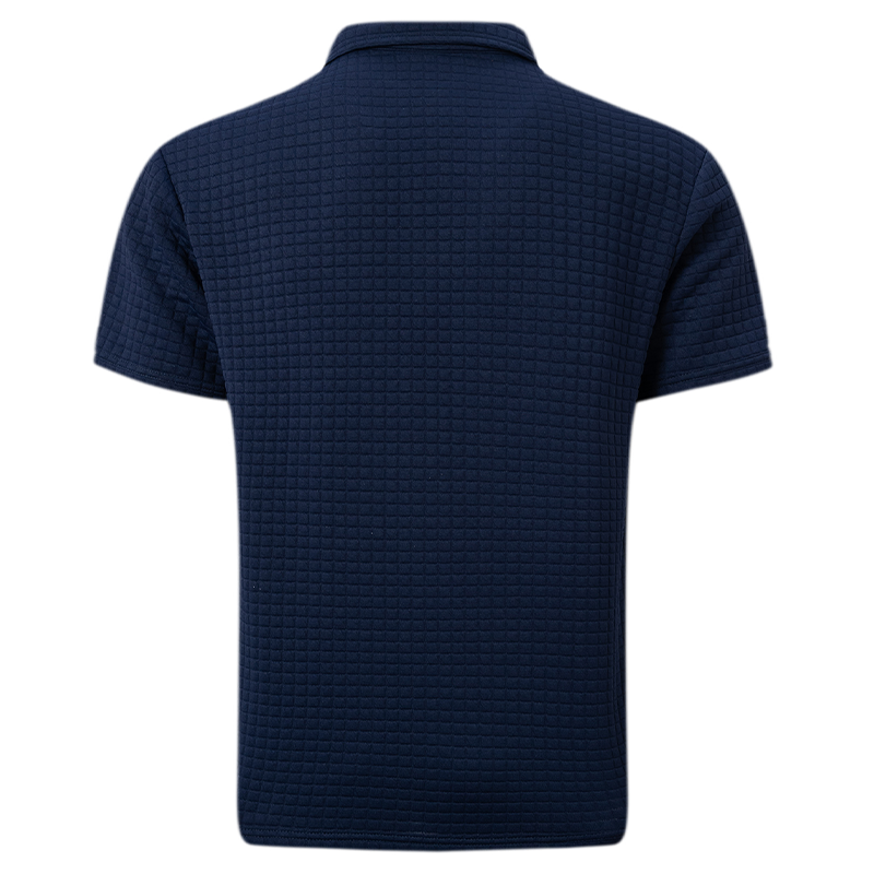 Men's Jacquard Checkered Polo Shirt