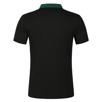 Men's Casual Half-Zip Lapel Short Sleeve Polo Shirt