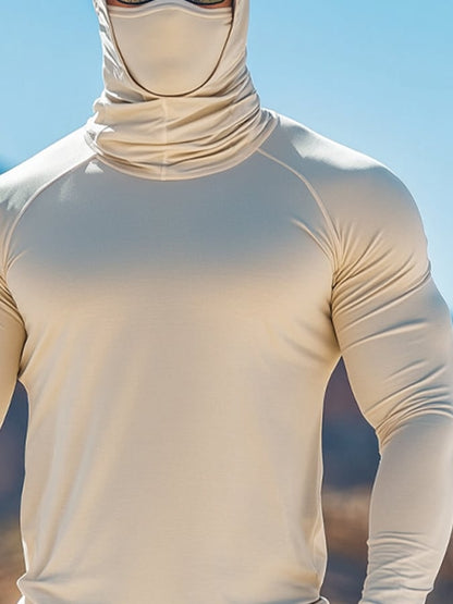 Men's Outdoor Sun Protection Breathable Cool Hooded Sun Protection Long Sleeve Top