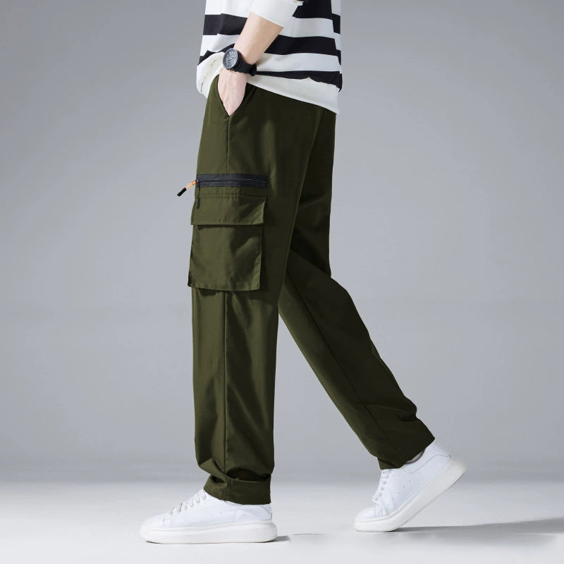 Men's Stretch Terry Work Pants – Casual Retro Fit | All-Season Daily Wear