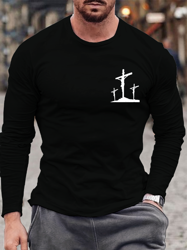 Faith Printed Cotton Long Sleeve T-Shirt