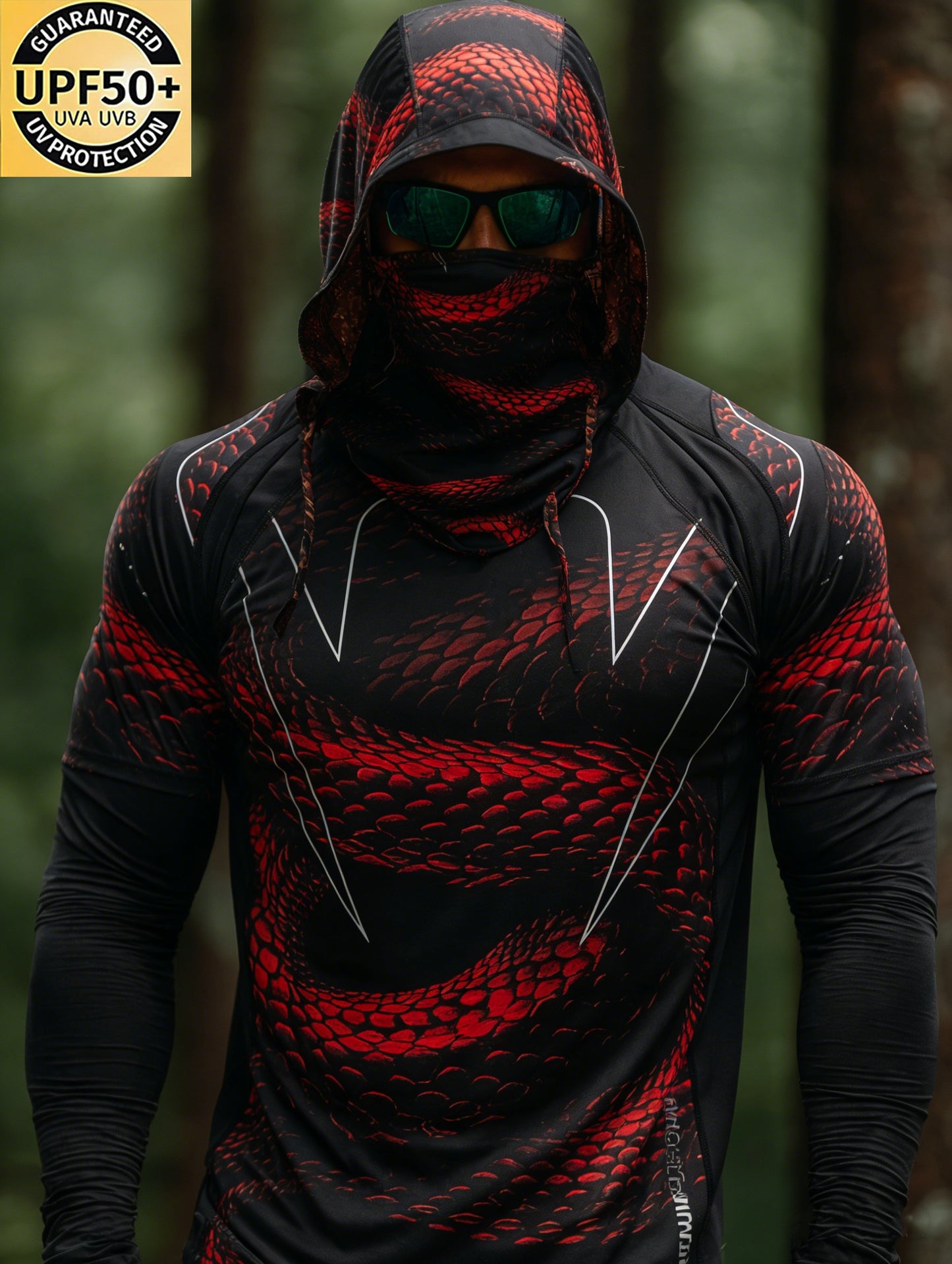 Men's Hooded Sun Protection Mamba Muscle Shirt