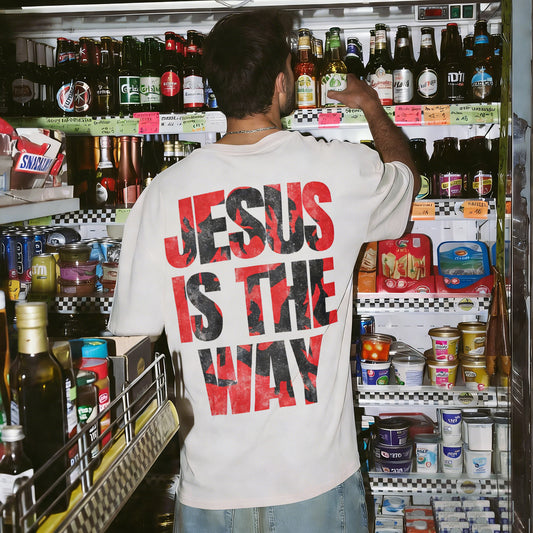 Jesus Is The Way Printed Men's T-shirt