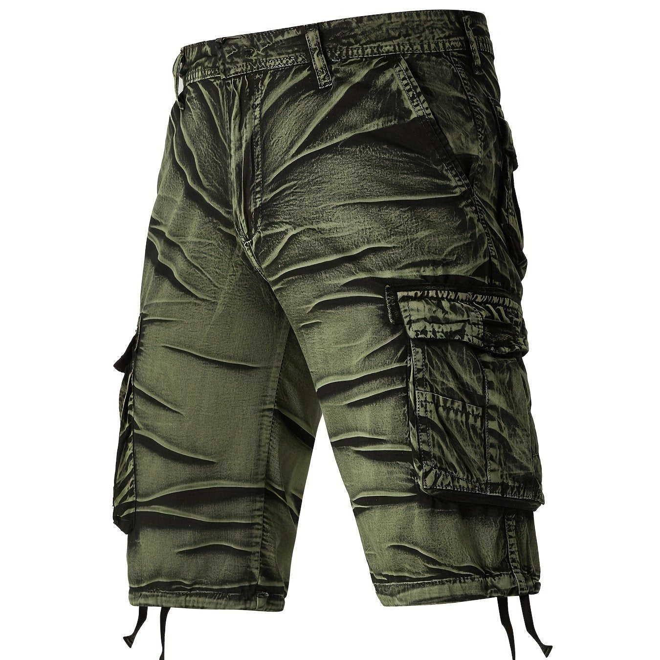 Manlyflex Camo Pattern Cotton Cargo Shorts
