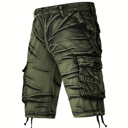 Manlyflex Camo Pattern Cotton Cargo Shorts