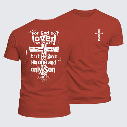 Luxe Mercerized Cotton Tee - For God So Loved The World