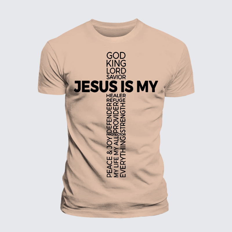 Luxe Mercerized Cotton Tee - Jesus Is My God King Lord And Savior