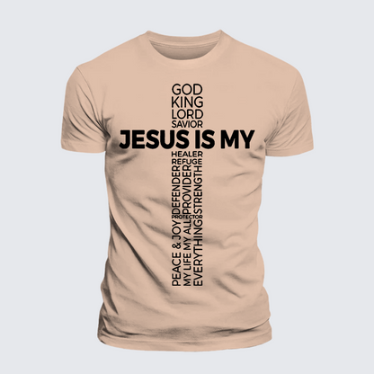 Luxe Mercerized Cotton Tee - Jesus Is My God King Lord And Savior
