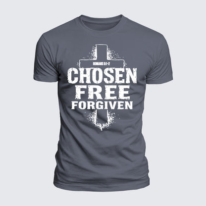 Luxe Mercerized Cotton Tee - Chosen Free Forgiven Romans 8:1-2