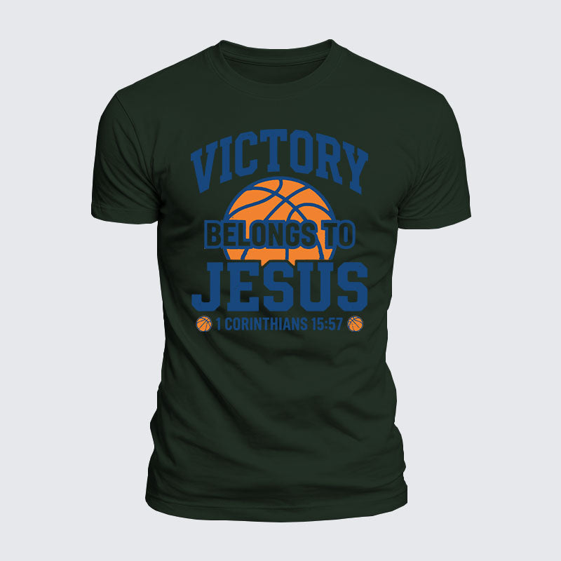 Luxe Mercerized Cotton Tee -  Victory Belongs To Jesus