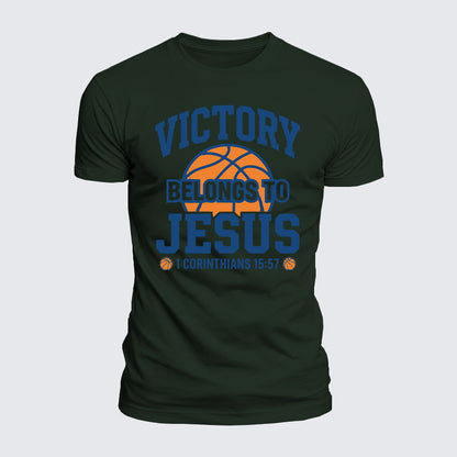 Luxe Mercerized Cotton Tee -  Victory Belongs To Jesus