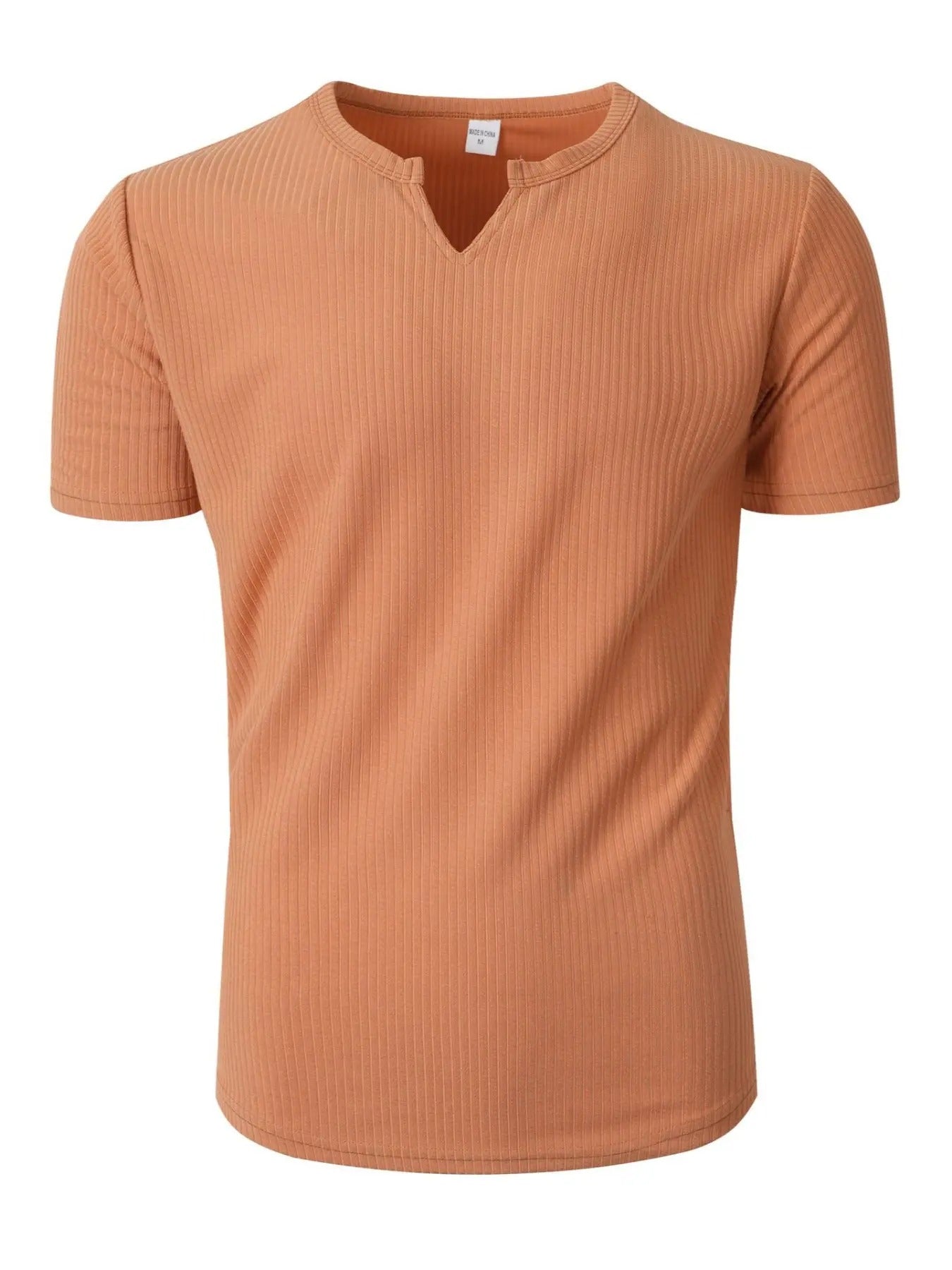 Men's Textured V-Neck T-Shirt