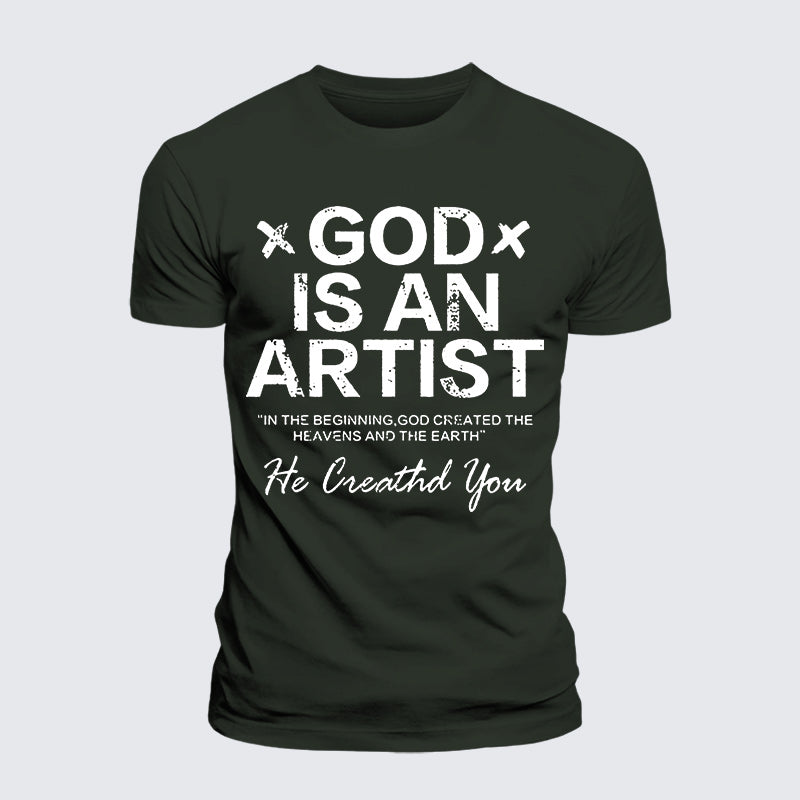 Luxe Mercerized Cotton Tee - God Is An Artist