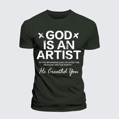 Luxe Mercerized Cotton Tee - God Is An Artist