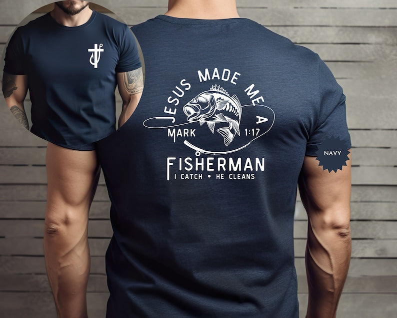Fisher of Men Christian T-Shirt for Men |  | Christian Gift, Father's Day Present