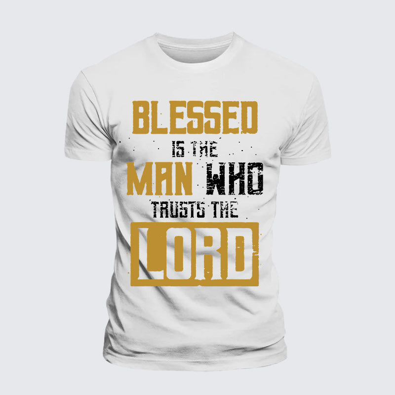 Luxe Mercerized Cotton Tee - Blessed Is The Man Who Trusts The Lord