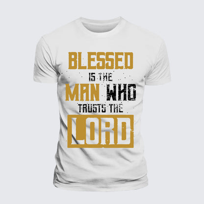 Luxe Mercerized Cotton Tee - Blessed Is The Man Who Trusts The Lord