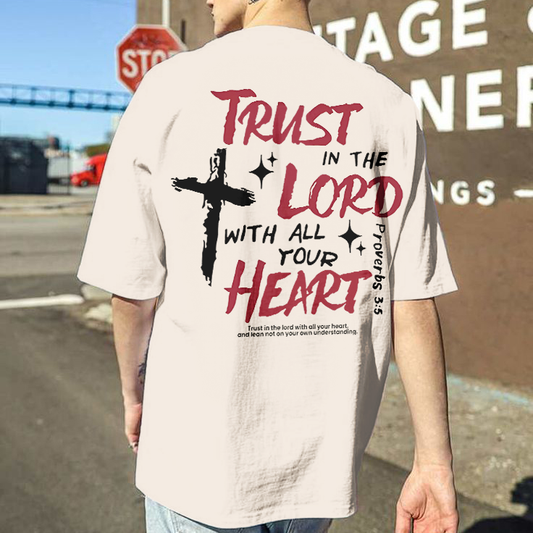 Trust In The Lord With All Your Heart Printed Men's T-shirt