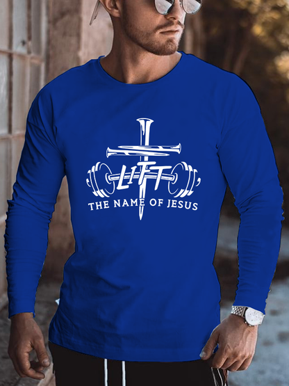 Lift The Name Of Jesus Cotton Long Sleeve T-Shirt