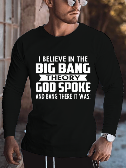 I Believe In The Big Bang Theory Cotton Long Sleeve T-Shirt