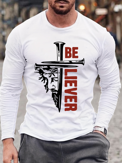 Believer Christian Cotton Long Sleeve T-Shirt