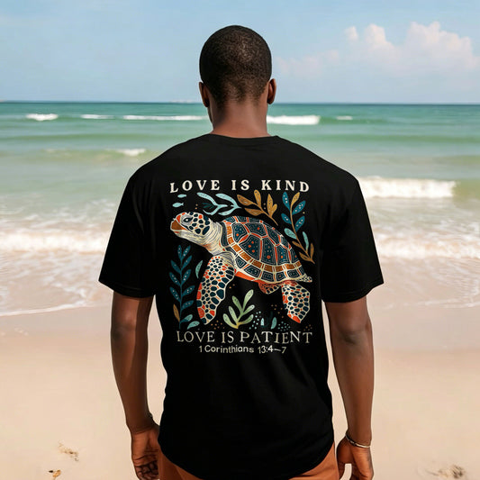 Love Is Kind Love Is Patient 1 Corinthians 13:4-7 Printed Men's T-shirt